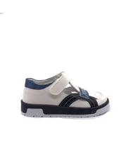 Arzen 4033 Orto pedik Erkek Çocuk Sandalet Ayakkabı (Beyaz - Lacivert)