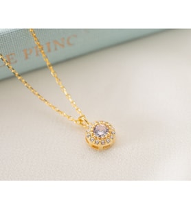 Saklı Takı 925 Ayar Gümüş Nisan Ayı Doğum Taşı ( Diamond ) Kolye