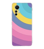 Xiaomi Mi 12 Lite Uyumlu Kapak Renk Cümbüşü Tasarımlı Şeffaf  Silikon Kılıf