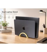 MacBook ve Windows için Çift Dizüstü Bilgisayar Standı – Masaüstü Kurulumu - Tek MacBook Air