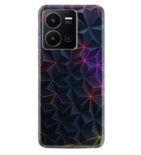 Vivo Y35 Kılıf Silikon Desen Özel Seri Renkli Prizmalar 1783