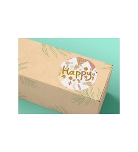 Happy Mom Sevimli Sticker Mat Etiket Baby Shower Serisi 4 Cm (40 Adet)