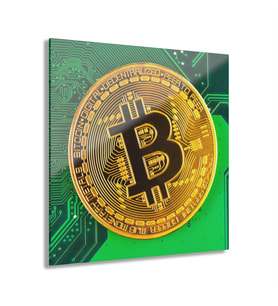 LEYLASER  Bitcoin Kripto BTC Crypto Para 5 Cam Tablo Duvar Dekoru
