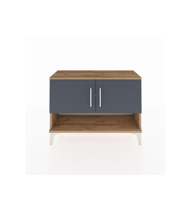 Arges Şifonyer 2 Raflı 2 Kapaklı 88x30x64 Çam-Antrasit