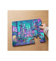 Uçan Arabalar - Fantastik Şehir Tasarımlı 24 Parça Ahşap Çocuk Puzzle