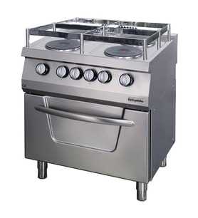 Öztiryakiler 700 Seri Fırınlı Elektrikli Kuzine, Gemi Model, 4 Yuvarlak Büyük Plate, 80x70x85 Cm, Osoef 8070 S