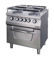 Öztiryakiler 700 Seri Fırınlı Elektrikli Kuzine, Gemi Model, 4 Yuvarlak Büyük Plate, 80x70x85 Cm, Osoef 8070 S