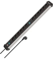 Brennenstuhl Premium-Alu-Line 12 lu Priz Grubu Anahtarlı 3 Metre (Gri)