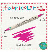 Zig Fabricolor Twin Çift Uçlu Kumaş Boyama Kalemi DARK PINK 