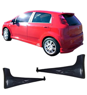 Fiat Punto Kulaklı Yan Marşpiyel Seti Plastik 2 Adet Mat Siyah 2012 2013 2014 2015 2016 2017 2018 karlık+ek+bodykit