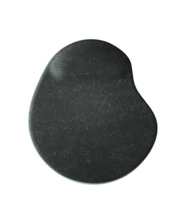 Oval Siyah Kum Desen Bilek Destekli Kaymaz Taban Bilgisayar Notebook Mouse Pad - Bileklikli Mauspad