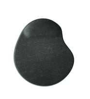 Oval Siyah Kum Desen Bilek Destekli Kaymaz Taban Bilgisayar Notebook Mouse Pad - Bileklikli Mauspad