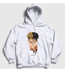 Presmono Unisex Beyaz Cool XXXTentacion Kapüşonlu Sweatshirt 47596tt