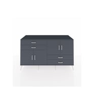 Kronos Konsol 3 Raflı 4 Çekmeceli 4 Kapaklı 176x59x99 Antrasit-Antrasit