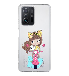 Xiaomi  Mi 11T  Kamera Korumalı Kapak Vespagirl Tasarımlı Şeffaf  Kılıf