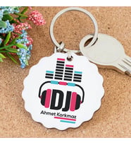 İsme Özel DJ Papatya Anahtarlık