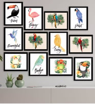 BK Gift 12 Parça Çerçeve Görünümlü Ahşap Tablo Seti (65x80cm)-11