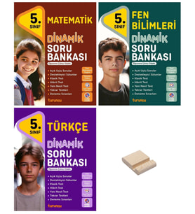 5. Sınıf 2025 Turuncu Dinamik Matematik Fen ve Türkçe Soru Bankası 3lü Set