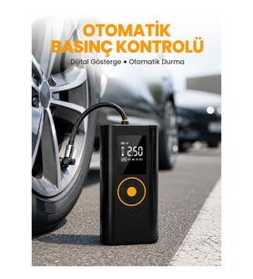 Mey İthalat® Otomatik Duran Dijital Hava Pompası Kompakt ve Taşınabilir Tasarım Yeni Nesil