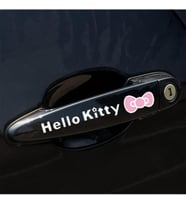 4 Adet Set Sevimli Hello Kitty Kapı Kolu Oto Araba Aksesuar Sticker