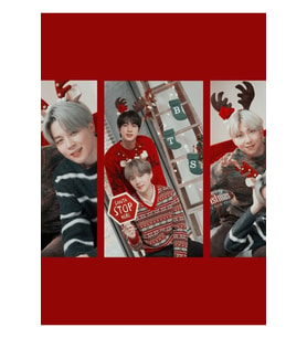 Noel'i Hyungline Ve Jimin Ile Kutlamak Tablo Ahşap Poster Dekoratif Kod505