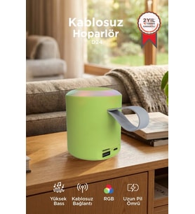Torima Bluetooth Hoparlör SD USB Destekli Taşınabilir Speaker D24 Yeşil