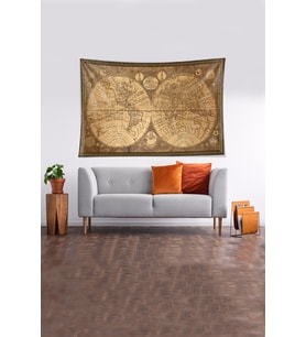 Mantar Kuzey Yıldızı Orangutan Leke Tutmaz Kadife Dokulu Kumaş Duvar Örtüsü Duvar Halısı Tapestry (Yeşil)