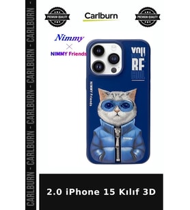 2.0 iPhone 15 Kılıf 3D Cep Kılıfı Stil Sahibi Akıllı Telefon Aksesuarı
