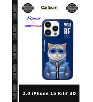2.0 iPhone 15 Kılıf 3D Cep Kılıfı Stil Sahibi Akıllı Telefon Aksesuarı