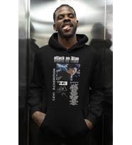Tasarım Attack On Titan Levi Ackerman Baskılı Unisex Oversize Anime Karakter Hoodie