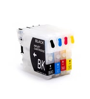 Brother LC38, LC39, LC67 Uyumlu Kolay Dolan Kartuş - 4 Renk (Çok Renkli)