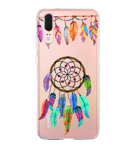 PrintiFy Huawei P20 Lite ile Uyumlu 1mm Slim Fit Nazar Boncuğu 6 Baskılı Şeffaf  Kılıf