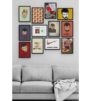 Azer Bülbül 12 Parça Mdf (ahşap) Tablo Ofis Boyu 30x30 Cm