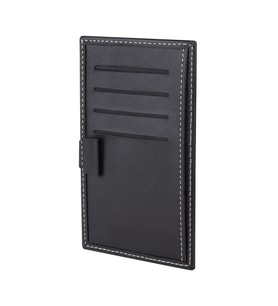 S.Deri Kartlık Cüzdan Kalemlik Siyah Wallet and Card Holder Vegan 9x15,5 cm. Black