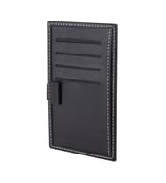 S.Deri Kartlık Cüzdan Kalemlik Siyah Wallet and Card Holder Vegan 9x15,5 cm. Black