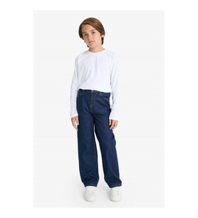 Defacto Koyu Mavi Erkek Çocuk Jean Pantolon F2258A8/NM34