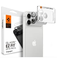 iPhone 18 Pro Max ile Uyumlu Kamera Lens Koruyucu Tam Kaplayan Cam Kolay Kurulum Glas.tR EZ Fit Optik Pro XL Silver - AGL12042