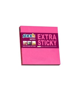 Hopax Stıckn Yapışkanlı Not Kağıdı Extra 90 Yaprak 76x76 mm Neon Pembe
