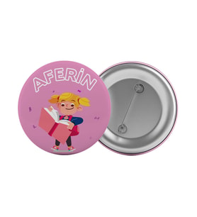Aferin Çanta Rozeti 20 Adet En Büyük Boy 5.8cm İğneli Broş