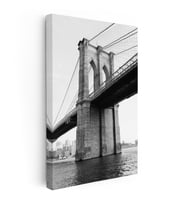 Kanvas Tablo New York Brooklyn Köprüsü Kemerleri Şehir Mimari Tablo Ev Ofis Duvar Dekoru