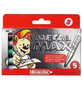 Fibracolor Metal Max Metalik Keçeli Kalem 5 Renk 