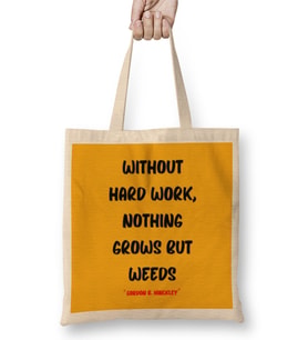Motivational Quotes Sayings Words Gifts - Entrepreneurs İnspiration Success Work Typography Gifts Bez Çanta Uzun Saplı