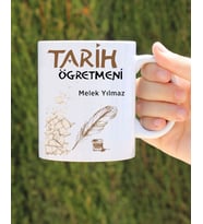 tarih öğretmeni özel tasarım kupa bardak