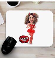 Tatlı Cadı Karikatürlü Mouse Pad