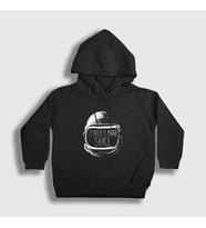 Presmono Unisex Çocuk Siyah More Space V2 Astronaut Space Astronot Uzay Kapüşonlu Sweatshirt 282708tt