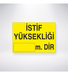 İstif Yüksekliği    m. DİR 21x35 Arkası Yapışkanlı Levha