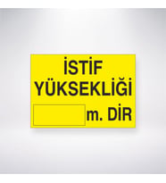 İstif Yüksekliği    m. DİR 21x35 Arkası Yapışkanlı Levha