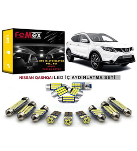 Nissan Qashqai J11 LED İç Aydınlatma Ampul Seti FEMEX Parlak Beyaz