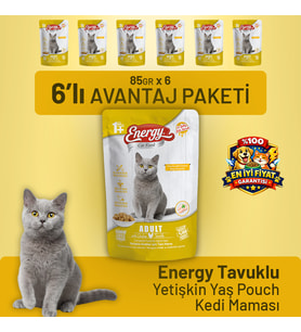 Tavuklu Yetişkin Yaş Kedi Maması 85 g - 6 Adet