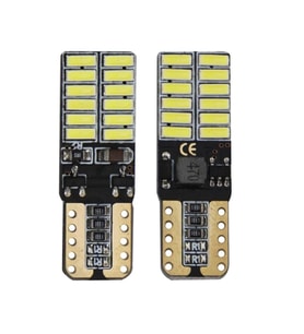 T10 Beyaz 24 LED Park Ampulü 12V Dipsiz 2 Adet Set